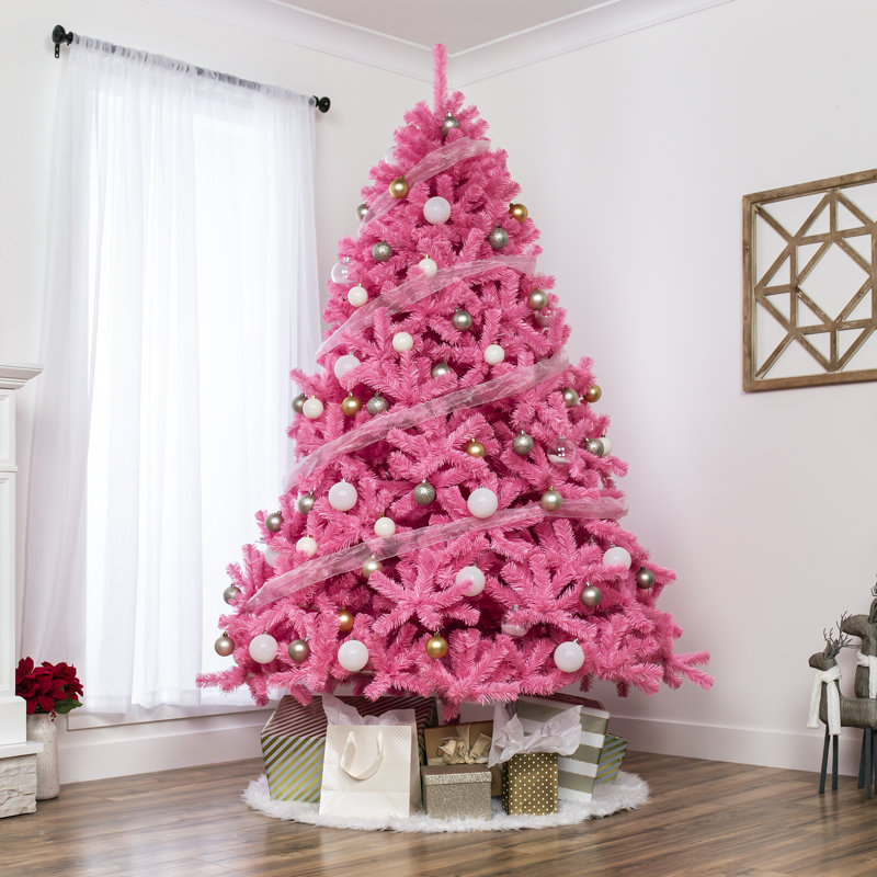 The Holiday Aisle® Pink Fir Artificial Christmas Tree & Reviews